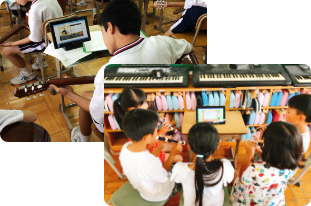 ICTとデジタル教材を活用した音楽の授業風景